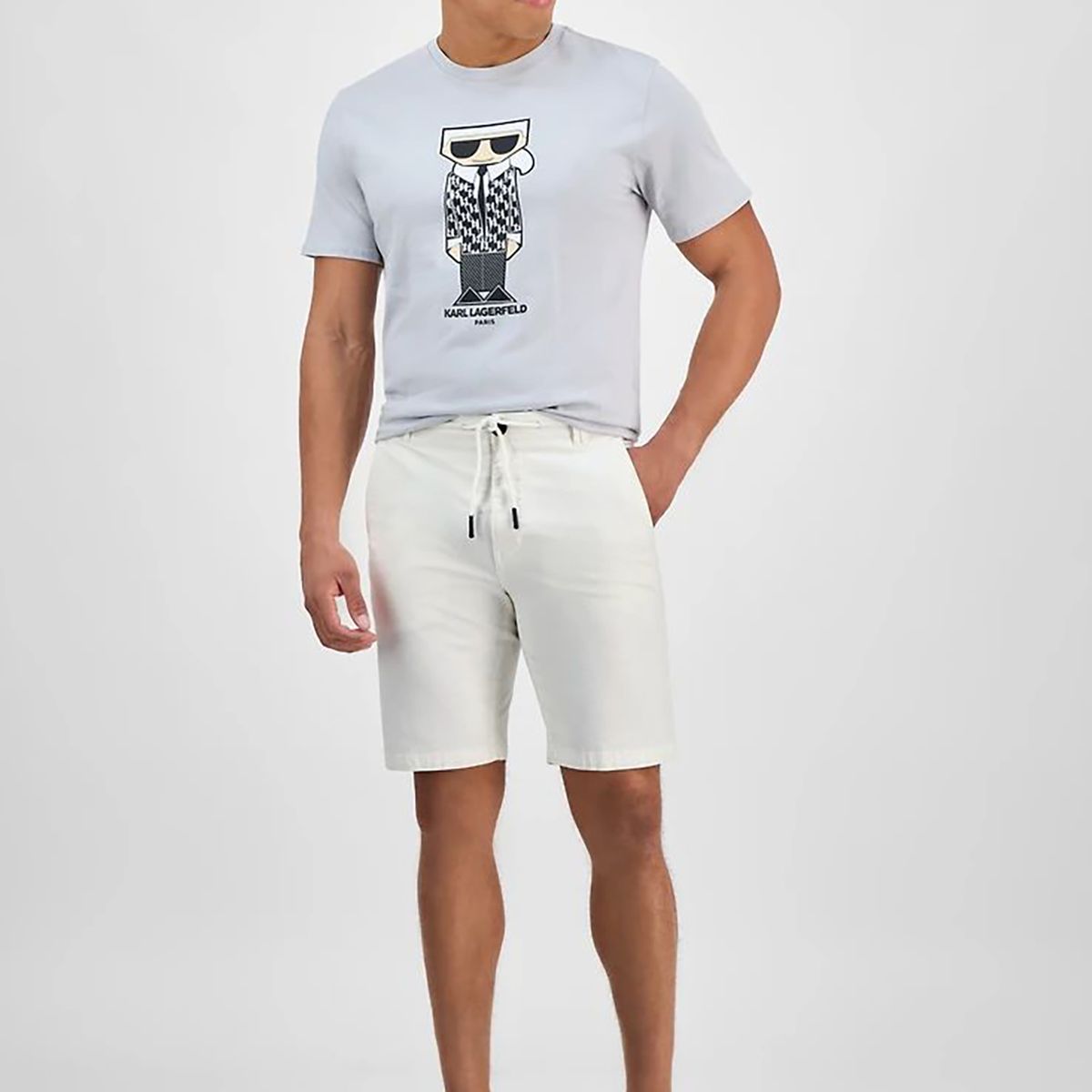 KARL LAGERFELD - Polera con estampado de Karl flat head