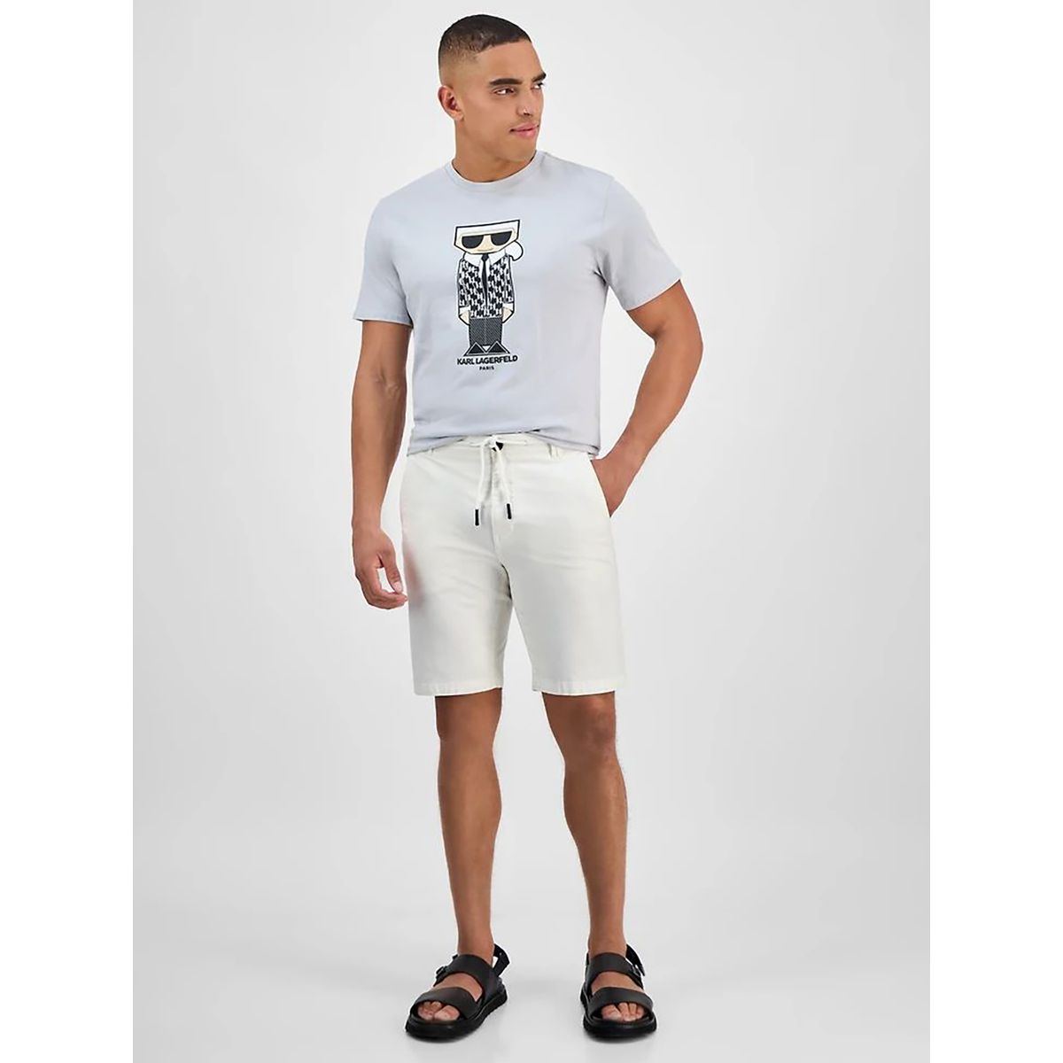 KARL LAGERFELD - Polera con estampado de Karl flat head
