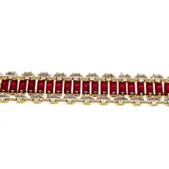 JOYAS LANDEROS - Pulsera Tenis con Doble Riel Enchapada en oro de 18k