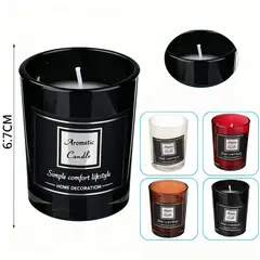 POLASUP - Set 4 velas perfumadas en botellas de vidrio con combinación de colores para una fragancia duradera