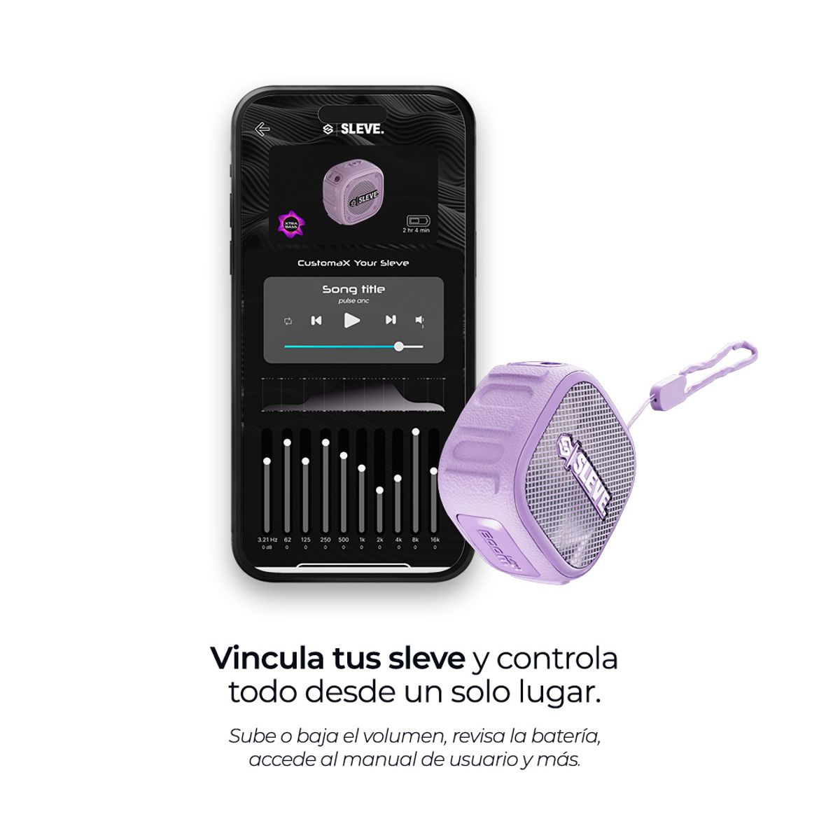 SLEVE - Parlante Bluetooth Sleve Boom Mini Portátil IPX5 Gps Auracast Multiconexión App Customax 6h
