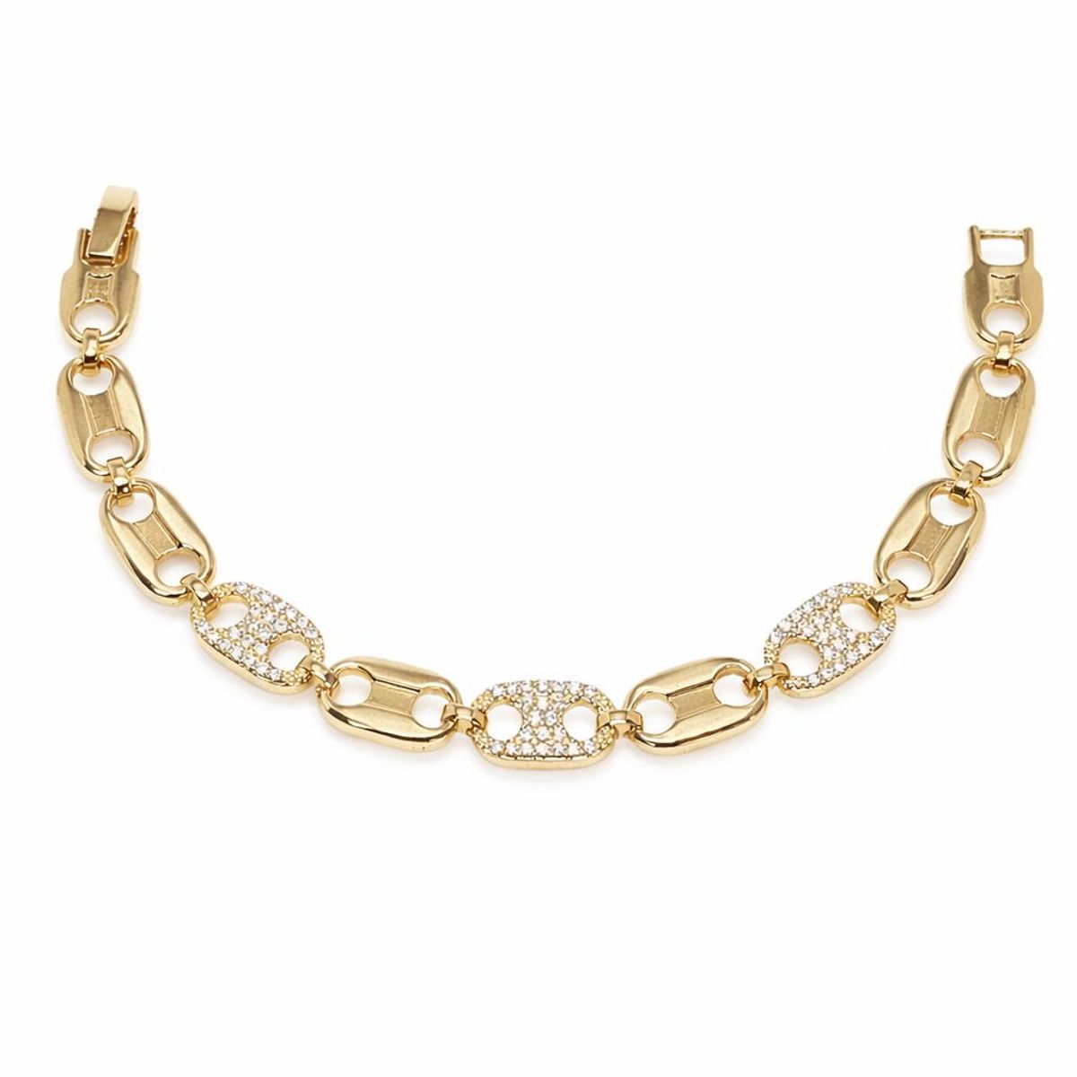 JOYAS LANDEROS - Pulsera Eslabones Tipo Enchapada en oro de 18k