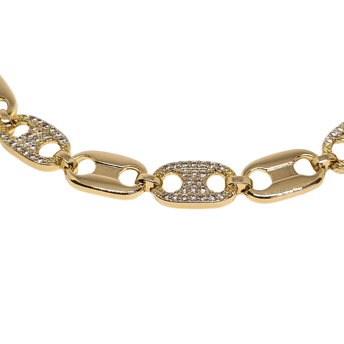 JOYAS LANDEROS - Pulsera Eslabones Tipo Enchapada en oro de 18k