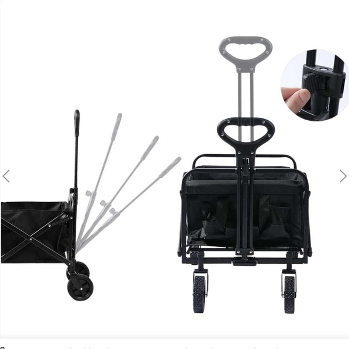 GENERICO - Carrito Plegable Para Compras Ideal Para El Camping Y Picnic Negro