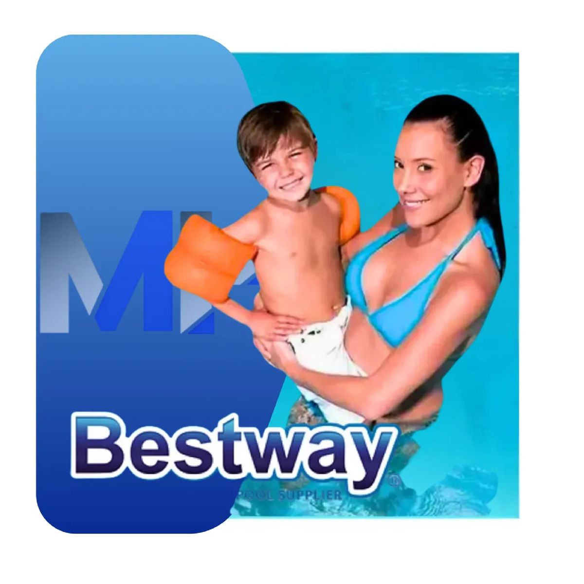 BESTWAY - Alitas Infable Flotador Colores 20cmx20cm 3-6 Años Bestway Naranja