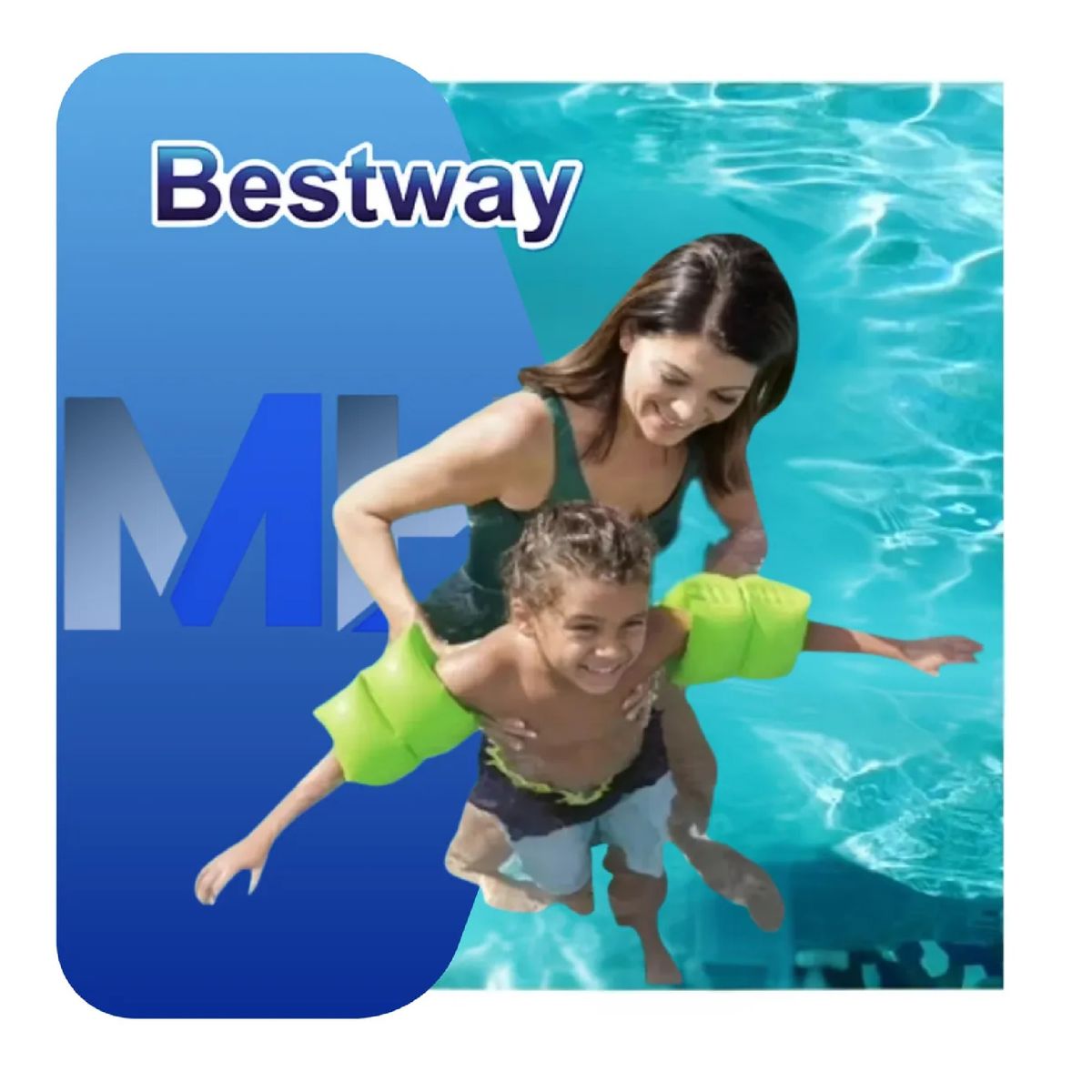 BESTWAY - Alitas Infable Flotador Colores 20cmx20cm 3-6 Años Bestway Verde