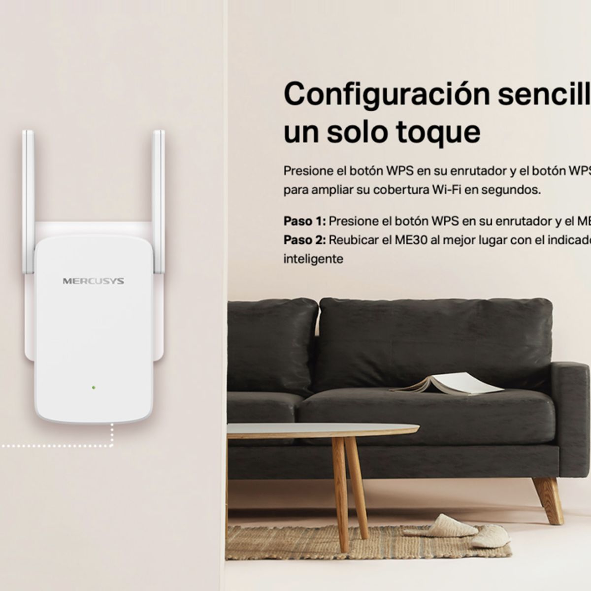MERCUSYS - Repetidor De Señal Inalámbrico Mercusys Me10 Wi-fi 300 Mbps