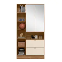 TAHUARI - Armario Multiuso Joy Almendra touch off white