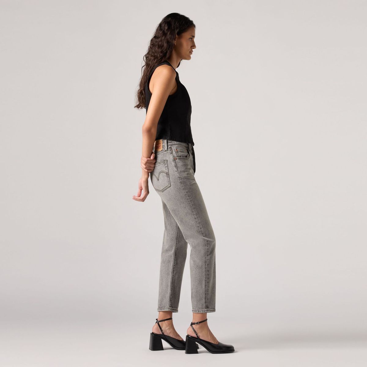 LEVIS - Jeans Mujer 501 Crop Gris Levis