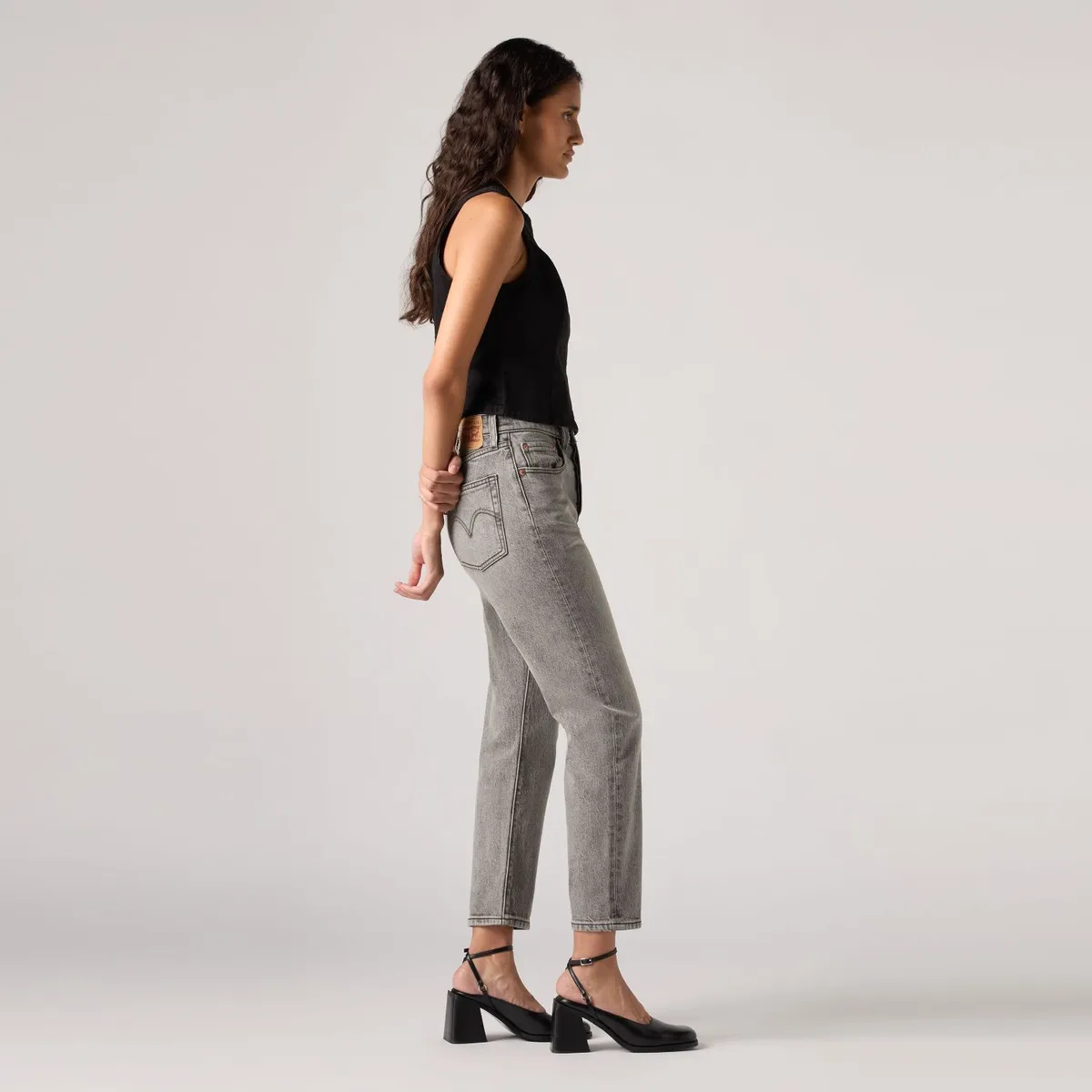 LEVIS - Jeans Mujer 501 Crop Gris Levis