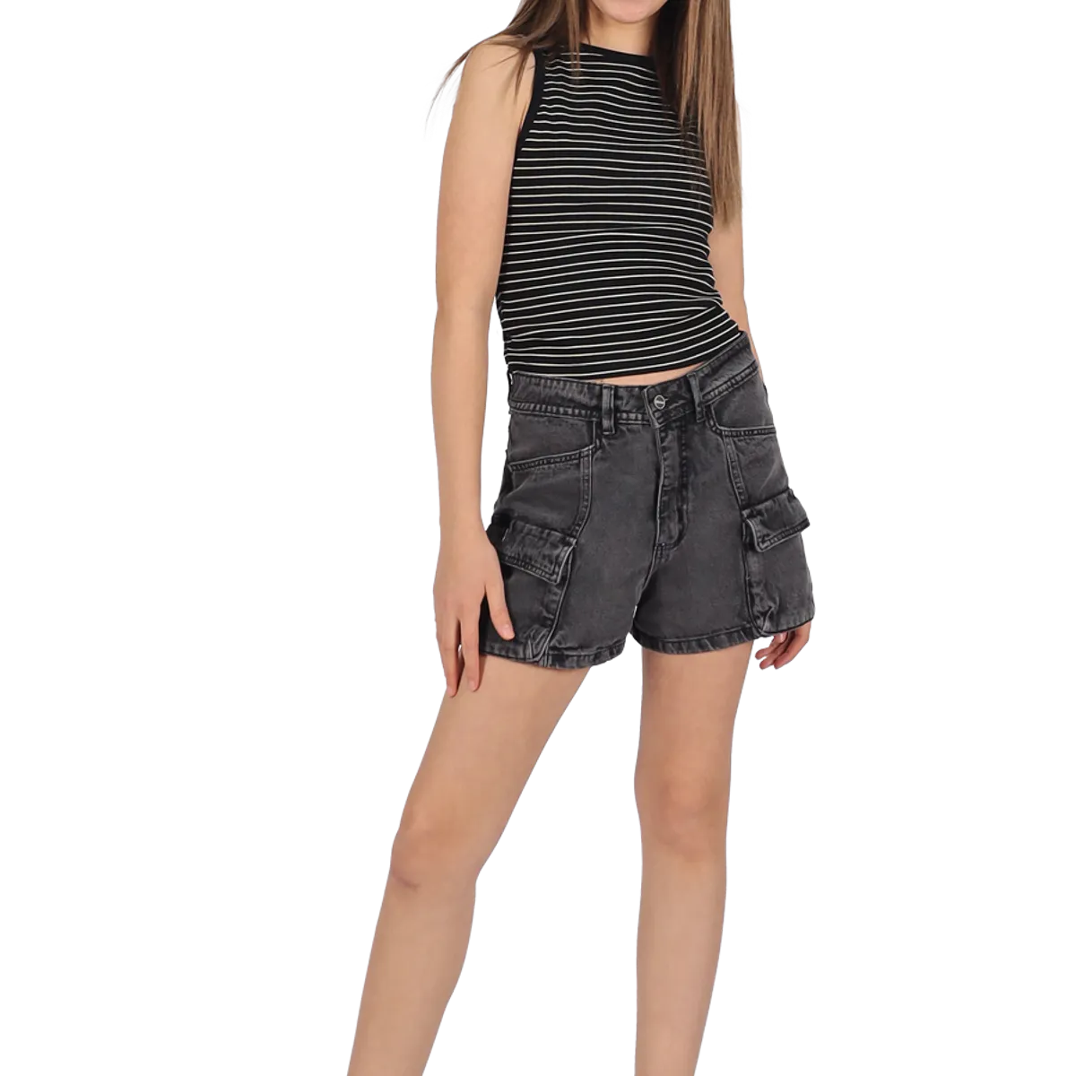 DIVINO JEANS - Short Danna III Gris Divino Teen