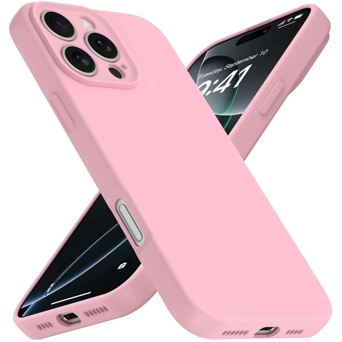 GENERICO - Carcasa para iPhone 16 Pro Silicona Antigolpes Colores - Rosa
