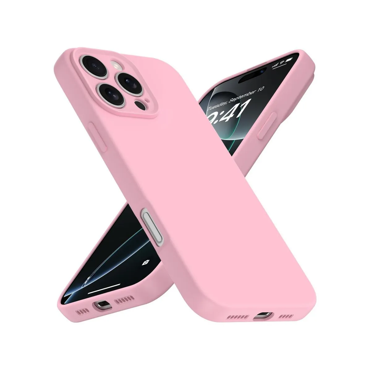 GENERICO - Carcasa para iPhone 16 Pro Silicona Antigolpes Colores - Rosa