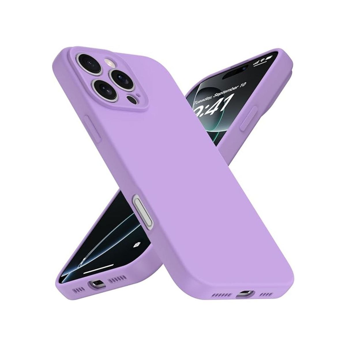 GENERICO - Carcasa para iPhone 16 Pro Silicona Antigolpes Colores - Lila