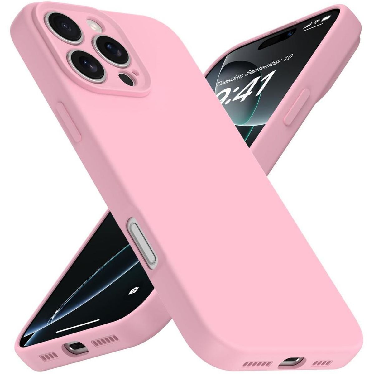 GENERICO - Carcasa para iPhone 16 Pro Max Silicona Antigolpes Colores - Rosa