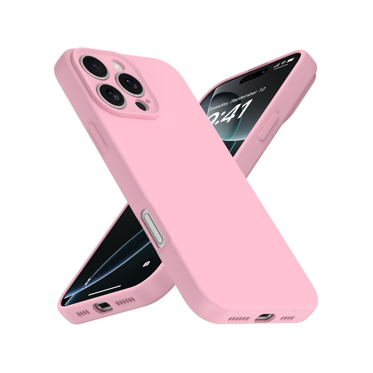 GENERICO - Carcasa para iPhone 16 Pro Max Silicona Antigolpes Colores - Rosa