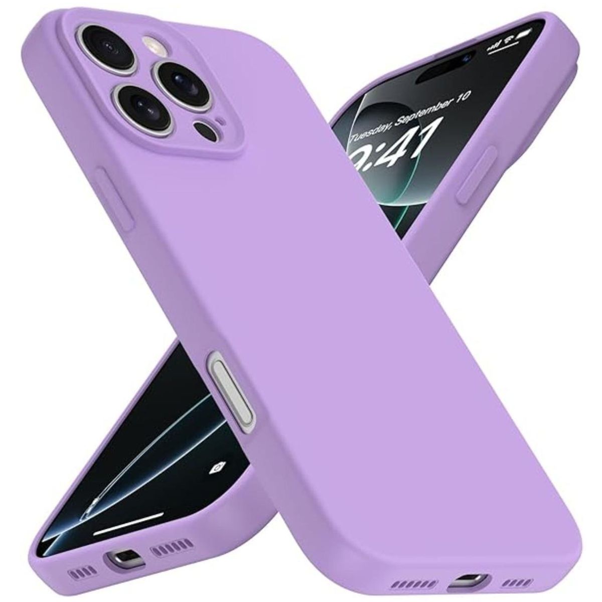 GENERICO - Carcasa para iPhone 16 Pro Max Silicona Antigolpes Colores - Lila