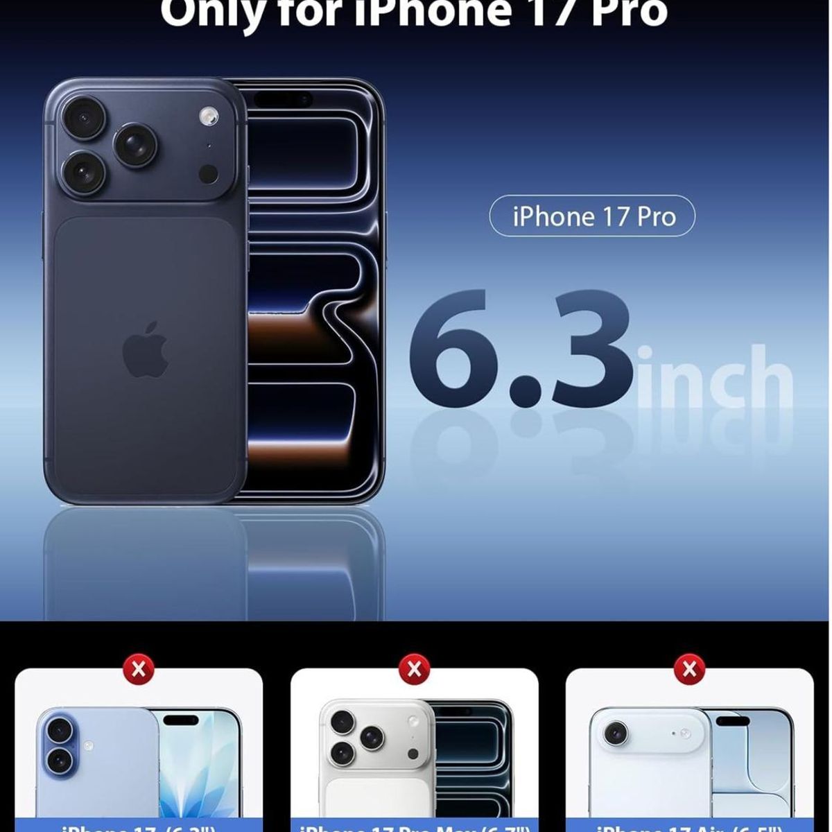 GENERICO - Carcasa para iPhone 17 Pro Transparente Antigolpe Silicona