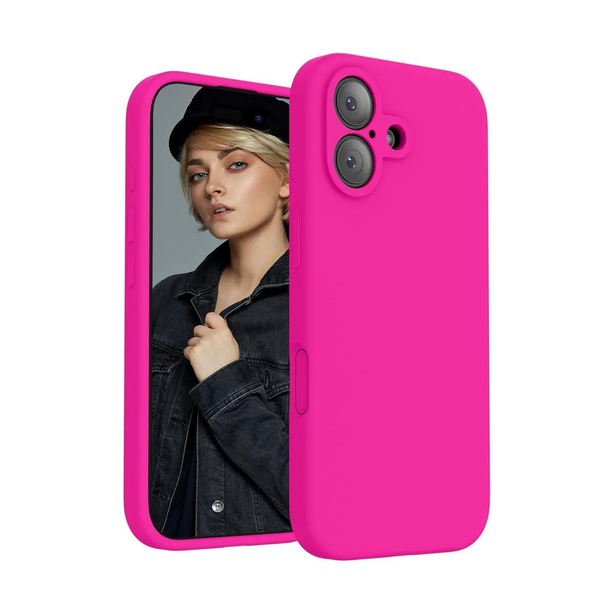 GENERICO - Carcasa para iPhone 17 Silicona Antigolpes Colores - Fucsia