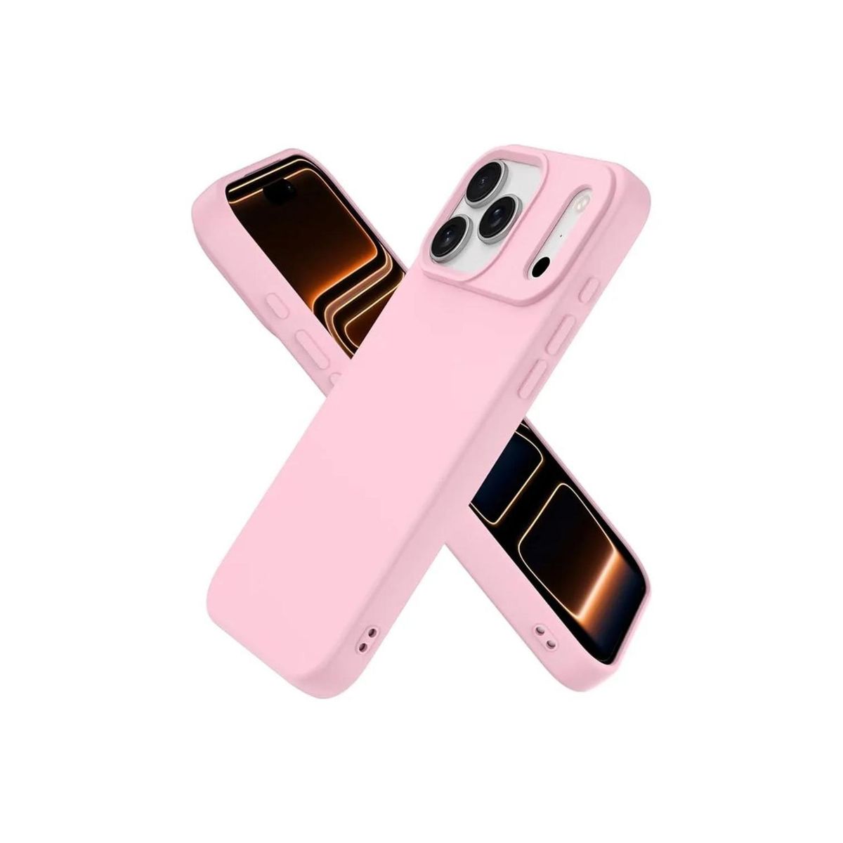 GENERICO - Carcasa para iPhone 17 Pro Max Silicona Antigolpes Colores - Rosa