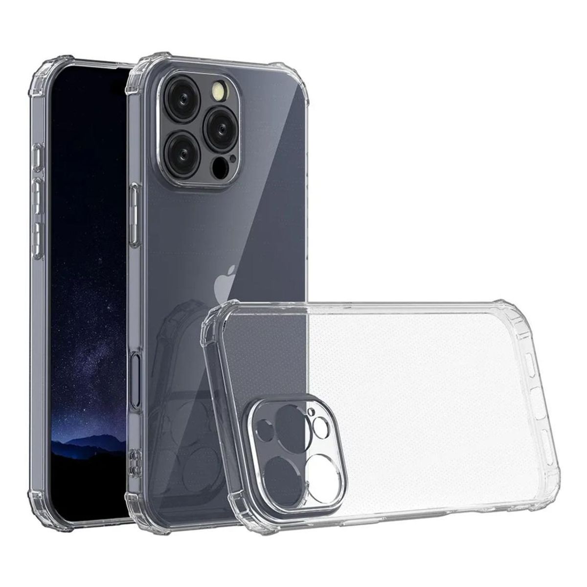 GENERICO - Carcasa para iPhone 16 Pro Max Transparente Silicona Antigolpe