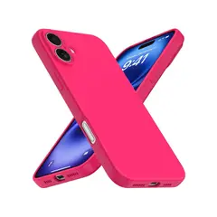 GENERICO - Carcasa para iPhone 16 Silicona Antigolpes Colores - Fucsia