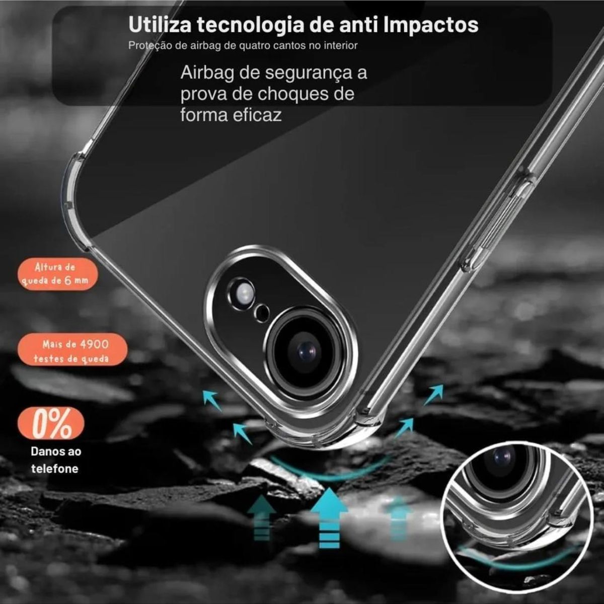 GENERICO - Carcasa para iPhone 16e Transparente Silicona Antigolpes