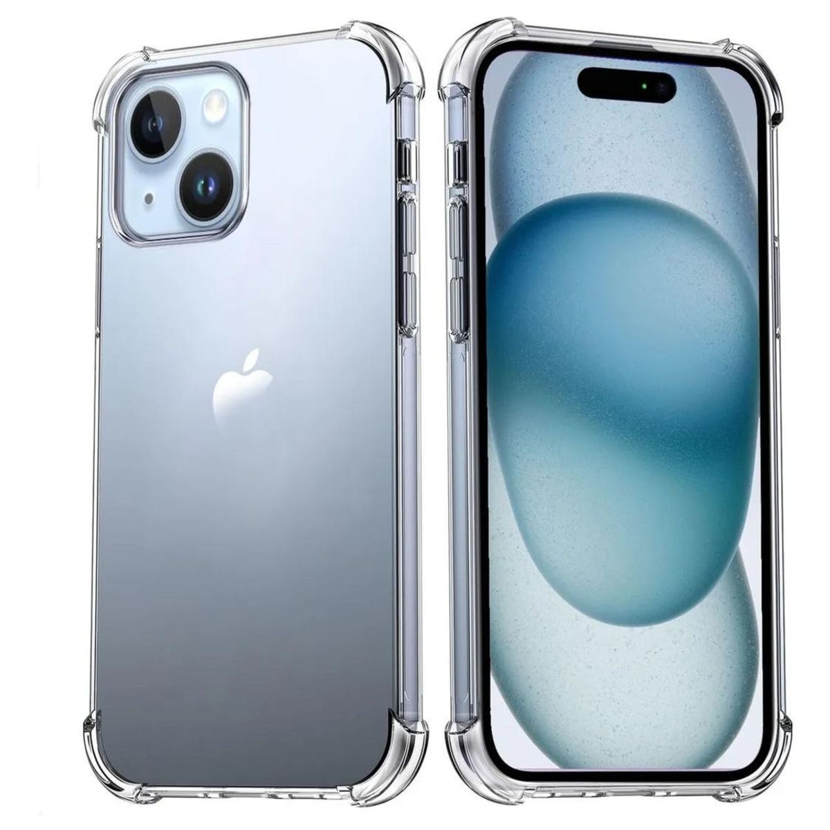 GENERICO - Carcasa para iPhone 15 Transparente Antigolpe Silicona