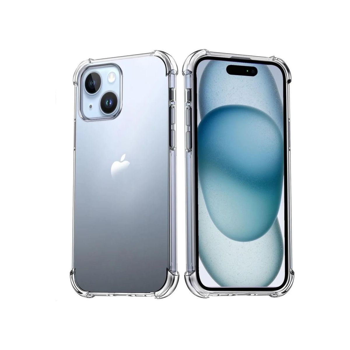 GENERICO - Carcasa para iPhone 15 Transparente Antigolpe Silicona