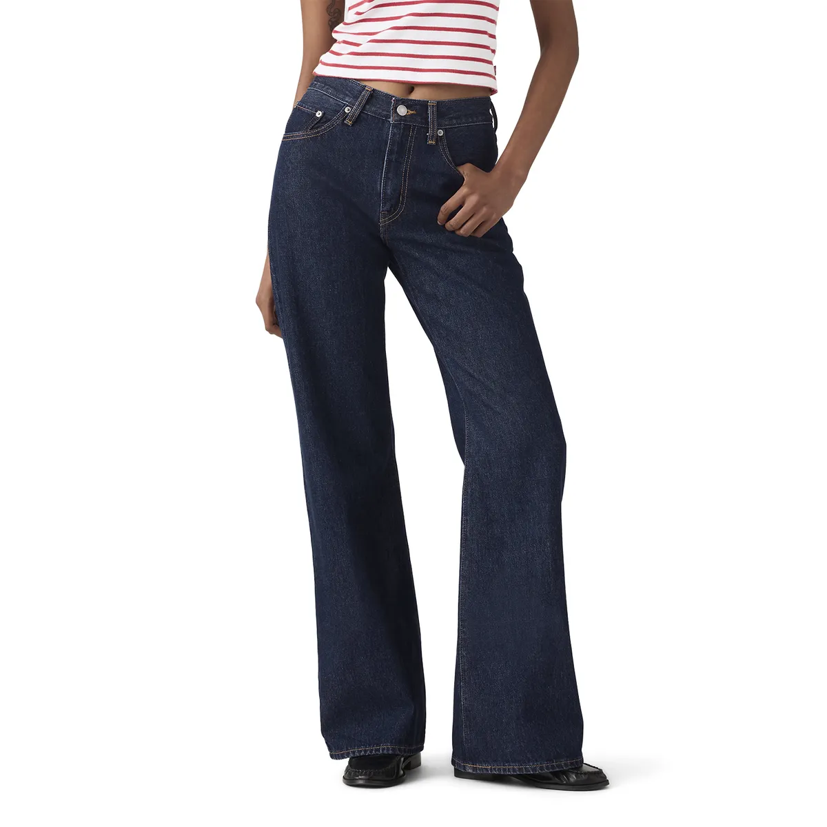 LEVIS - Jeans Mujer Middy Loose Boot Azul Levis