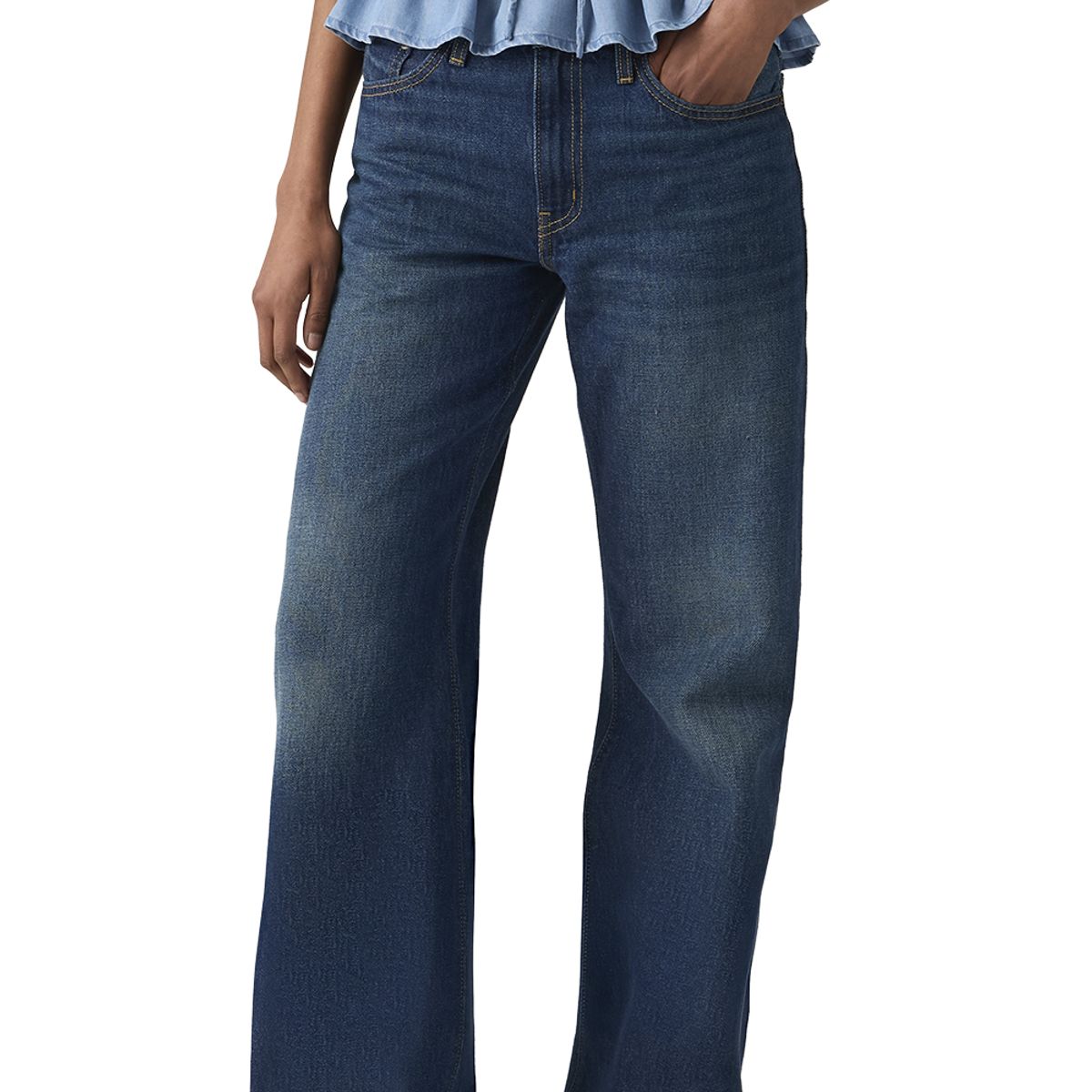 LEVIS - Jeans Mujer Middy Loose Boot Azul Levis