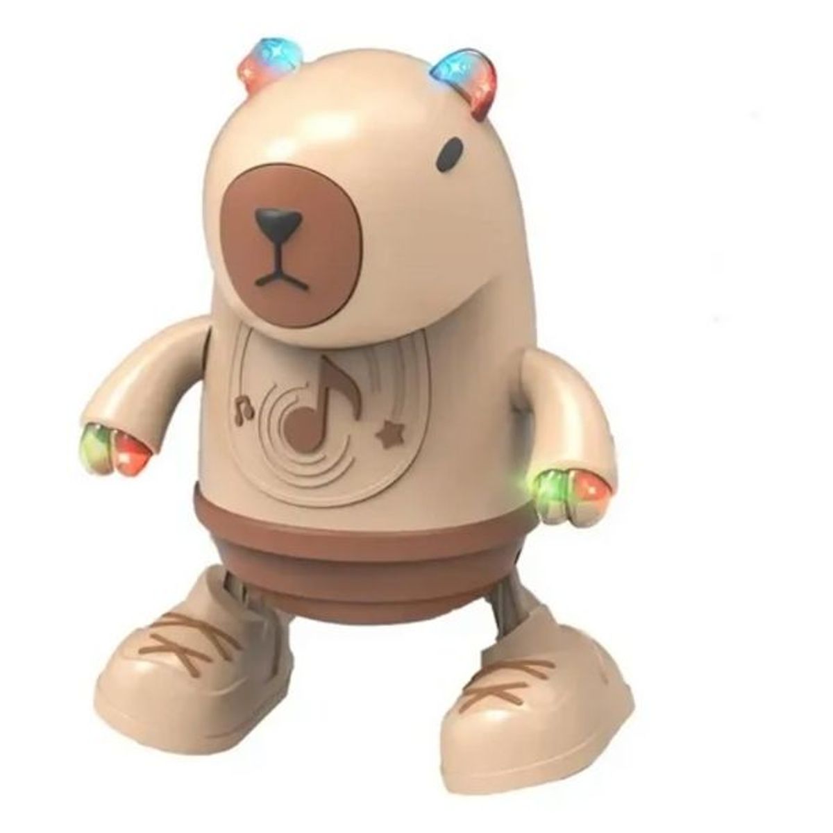GENERICO - Robot Capibara Bailarín Led Capibara Marrón Carpincho Marrón Capi Capi Fiesta