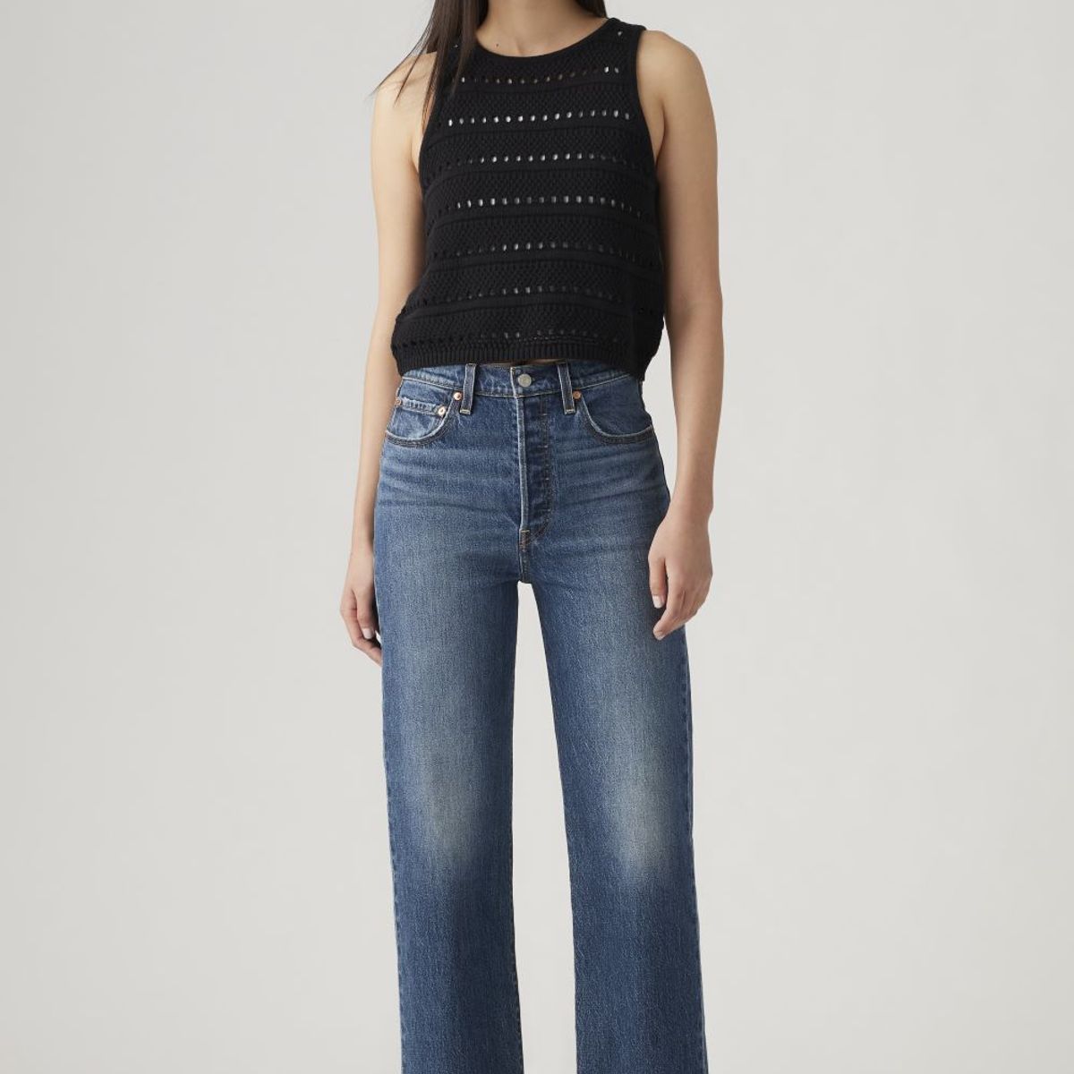 LEVIS - Jeans Mujer Ribcage Straight Ankle Azul Levis