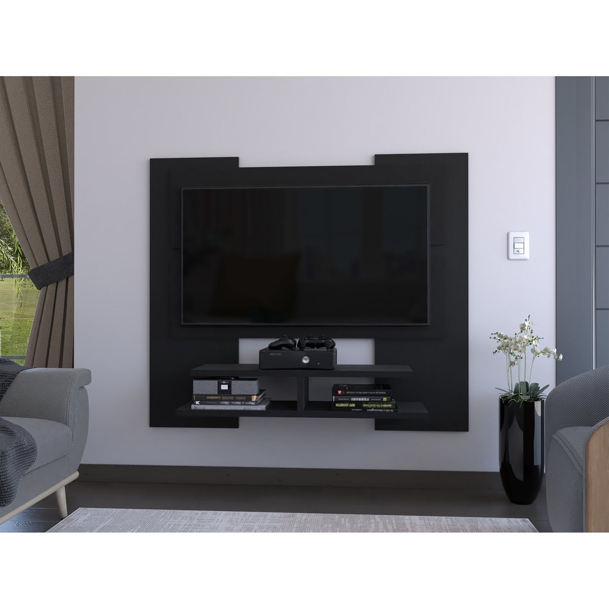 TUHOME - Panel Tv60 Elton 120x140x310 Cm Wengue