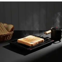 UTILISIMO - Tostador Parrilla Manual De Cocina Acero Inoxidable Tostar Pan