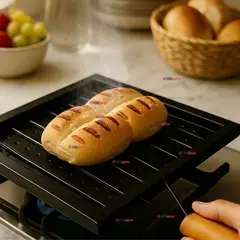 UTILISIMO - Tostador Parrilla Manual De Cocina Acero Inoxidable