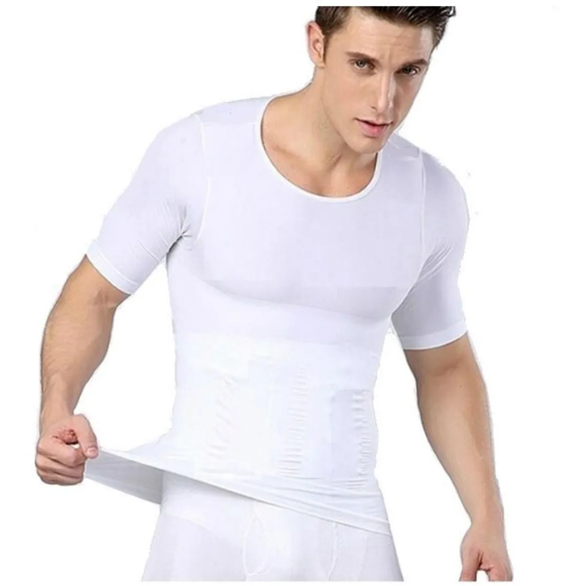 GENERICO - Camiseta Reductora Hombre Elimina Toxinas xxl Blanca