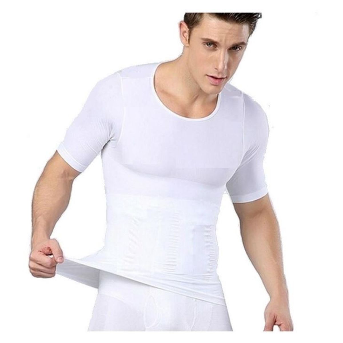 GENERICO - Camiseta Reductora Hombre Elimina Toxinas xxl Blanca