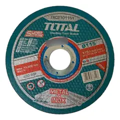 TOTAL - Pack 10 Unid Disco Corte TAC2101151 Metal 115x1x22.2mm Turquesa