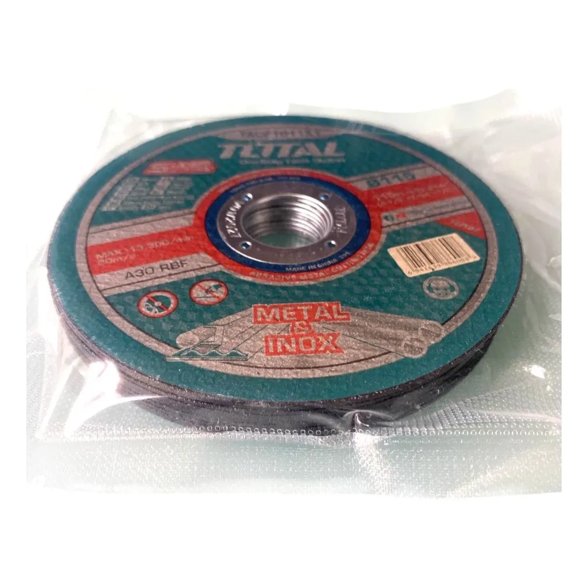 TOTAL - Pack 10 Unid Disco Corte Total TAC2101151 Metal 115x1x22.2mm Turquesa