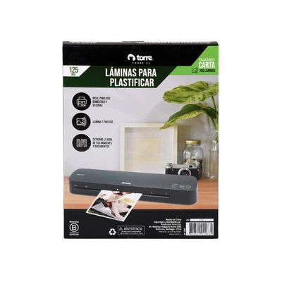 Imagen 2 del producto Laminas Plastificar Carta 125 Mic 100 Uni
