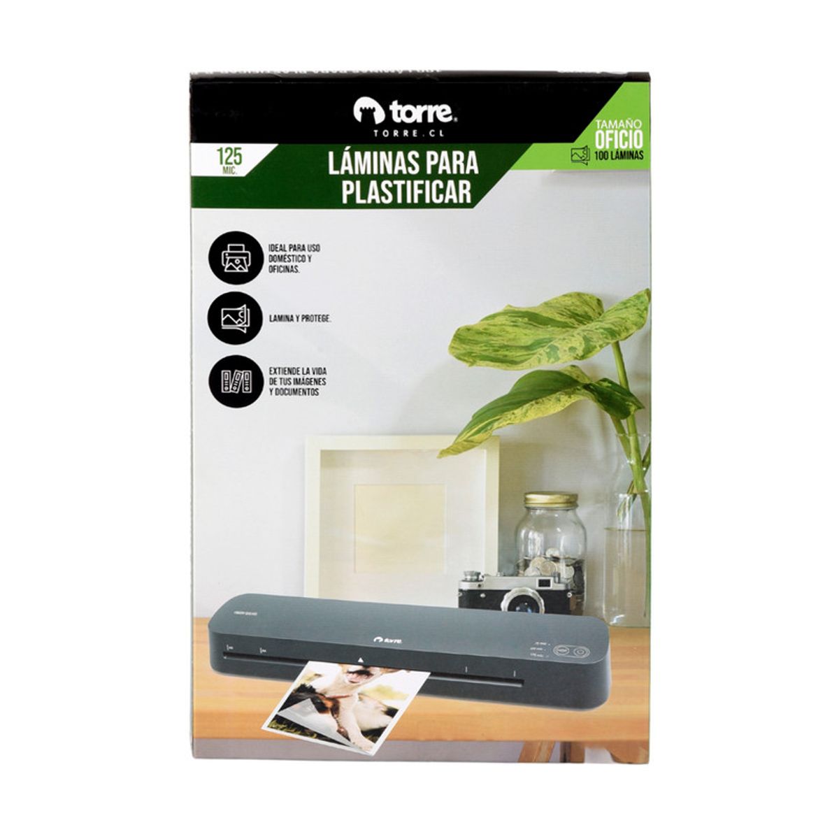 TORRE - Laminas Plastificar Oficio 125 Mic Torre 100 Uni