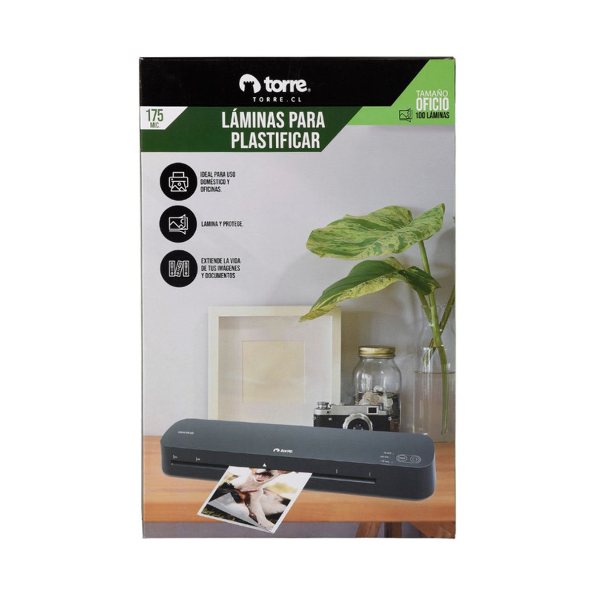 TORRE - Laminas Plastificar Oficio 175 Mic Torre 100 Uni