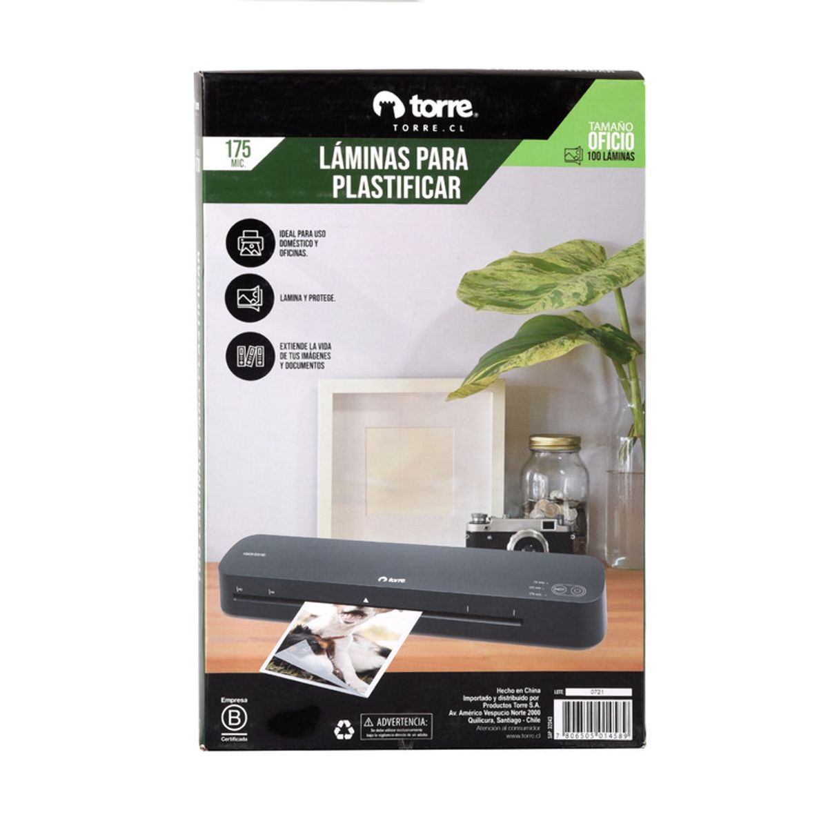 TORRE - Laminas Plastificar Oficio 175 Mic Torre 100 Uni