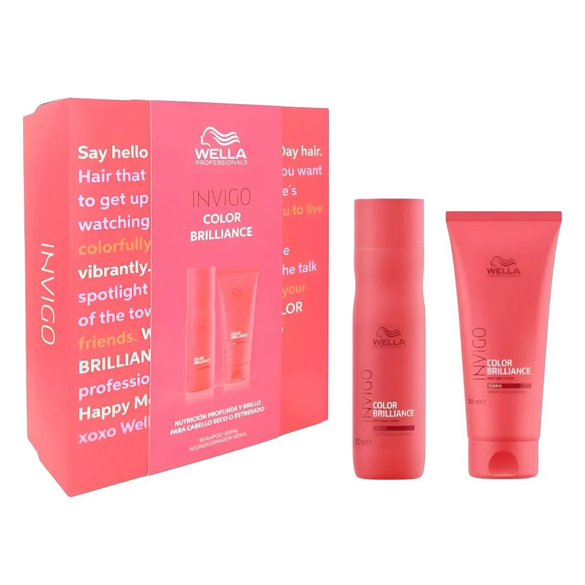 WELLA - Pack Wella Shampoo 250ml + Acondicionador 200ml Brilliance