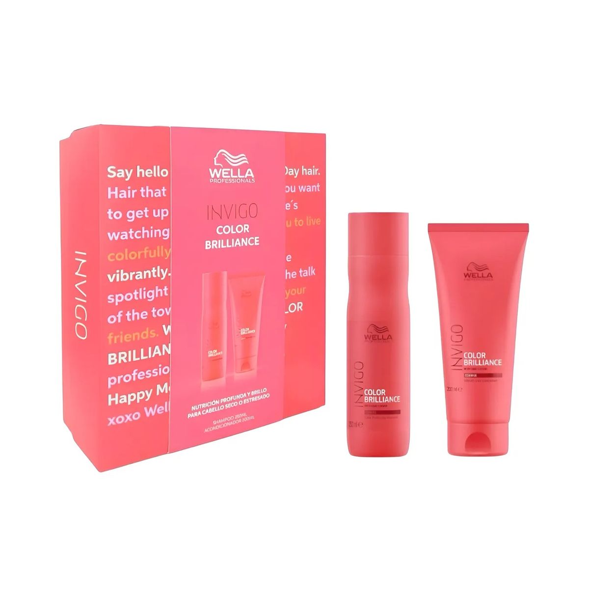 WELLA - Pack Wella Shampoo 250ml + Acondicionador 200ml Brilliance