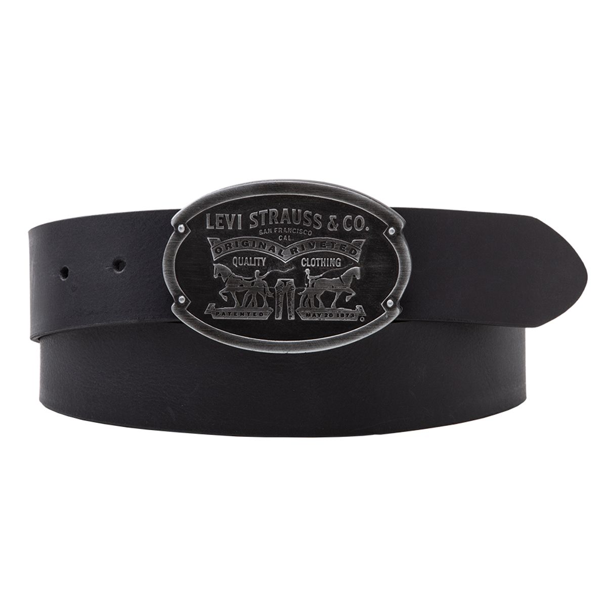 LEVIS - Cinturón Hombre Billy Plaque Belt Regular Black Negro Levis