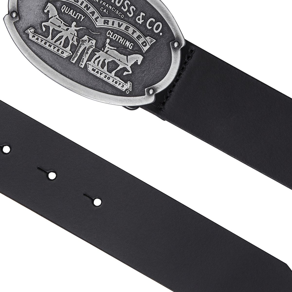 LEVIS - Cinturón Hombre Billy Plaque Belt Regular Black Negro Levis