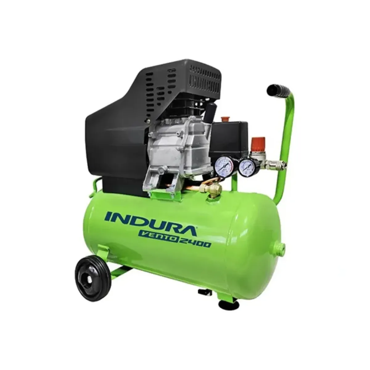 INDURA - Compresor de aire 2hp 24lt vento 2400 + Kit 3 piezas Indura