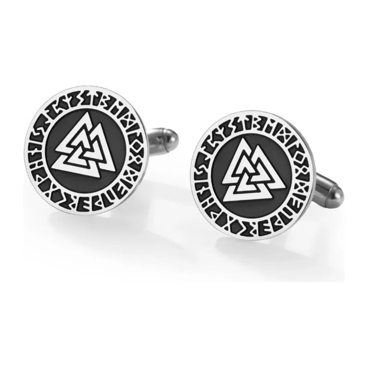 GENERICO - Colleras Gemelos Modelo Vikingo Valknut Para Ropa Camisa